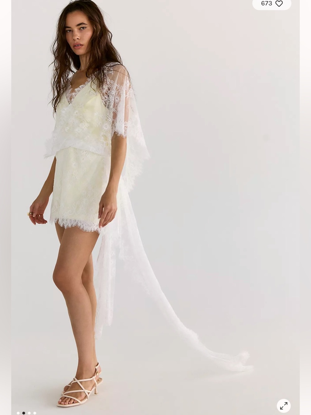 Free People THIRD FORM Poetry Draped Lace Mini Dress 6